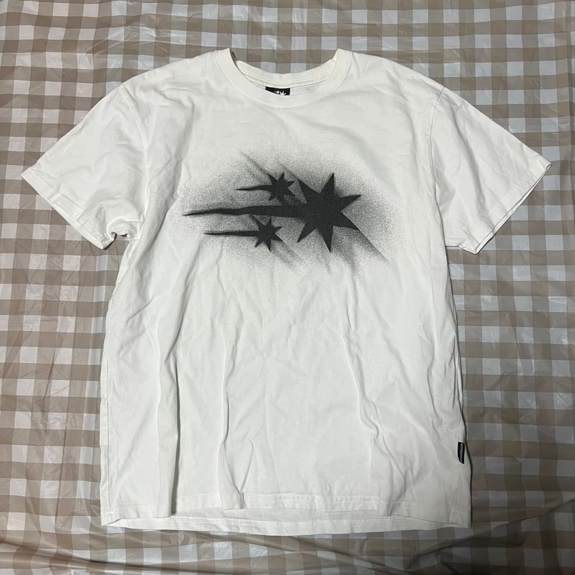 나이스고스트클럽 반팔 화이트 M 반팔티 셔츠 별 프린팅 공용 95 상품이미지1