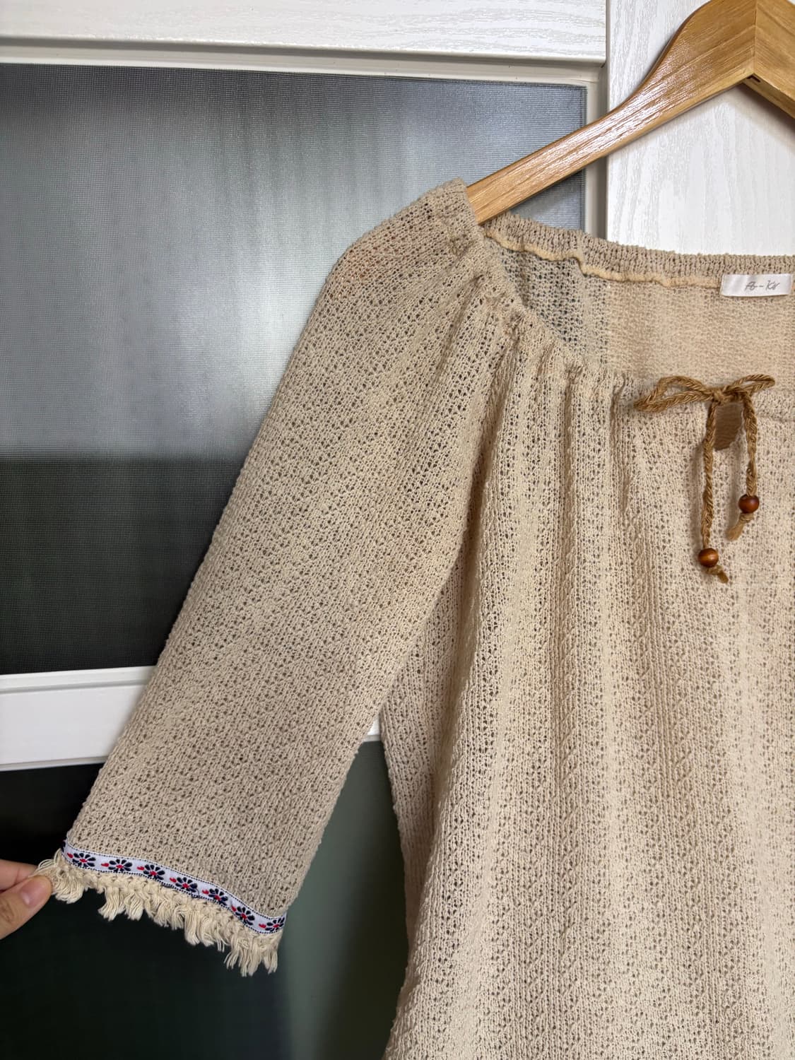 연베이지 히피 블라우스 상품이미지2