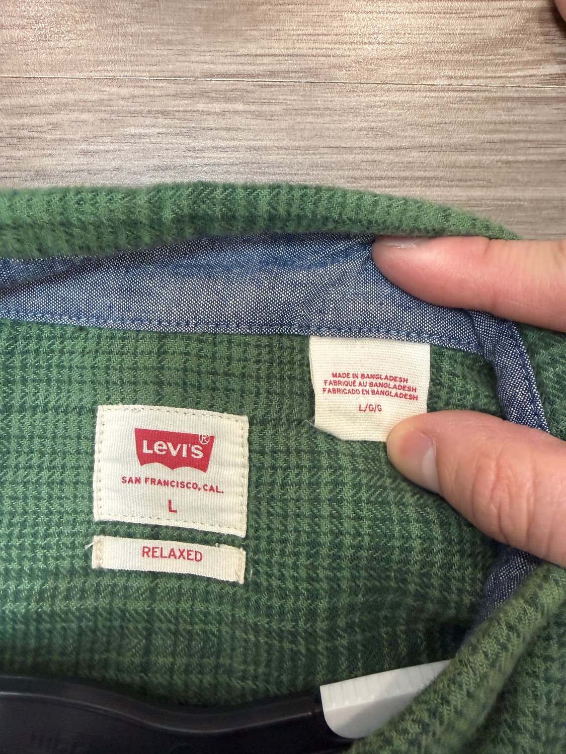 리바이스 플란넬 셔츠 L 그린 상품이미지3