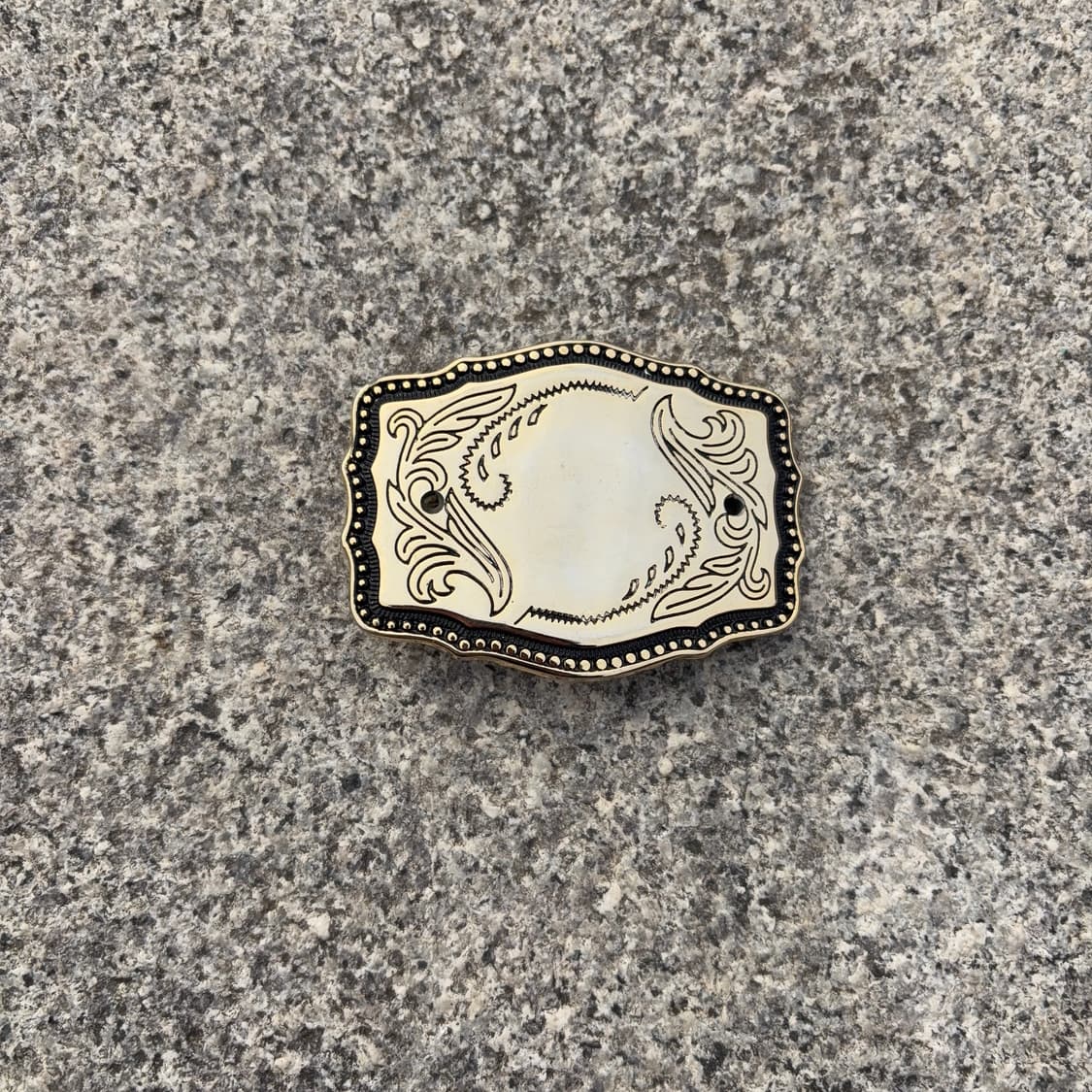 플로럴 엔그레이브 브라스 웨스턴 버클 (미국 생산) 상품이미지1