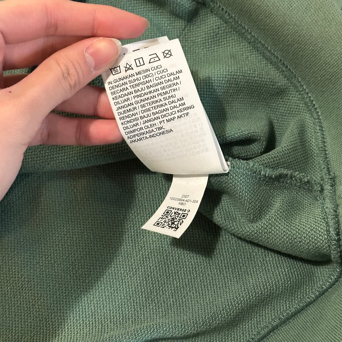 컨버스 후드티 카모로고 (2XL) 그린 상품이미지7