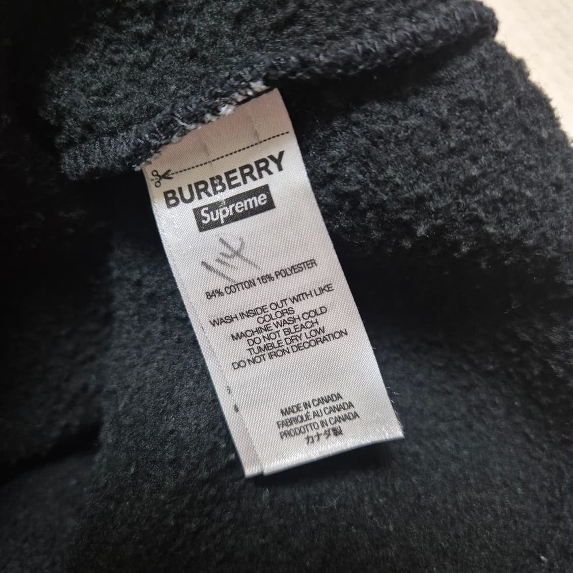 [필살기상품🔥] 22SS 슈프림x버버리 박스로고 후드 블랙 상품이미지7