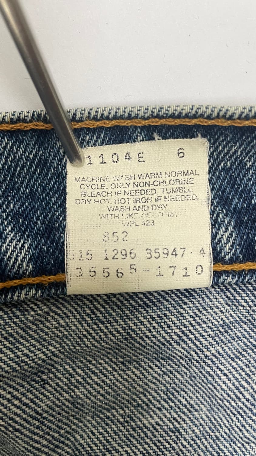 90‘s usa 리바이스 565 와이드 레그 데님 상품이미지9