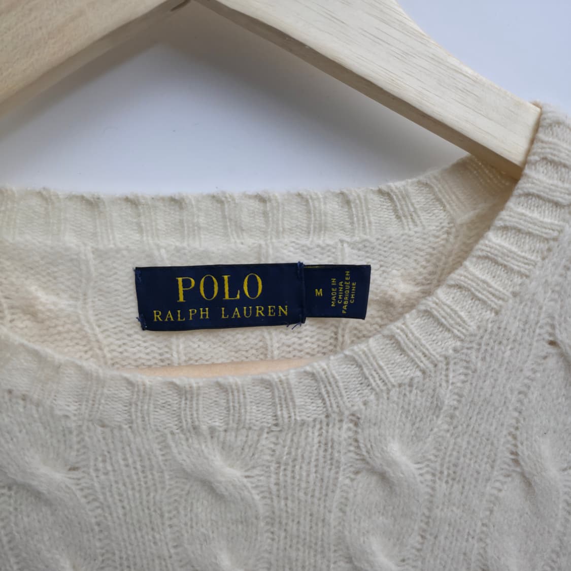 [M] 폴로 랄프로렌 아이보리 케이블 니트 상품이미지5