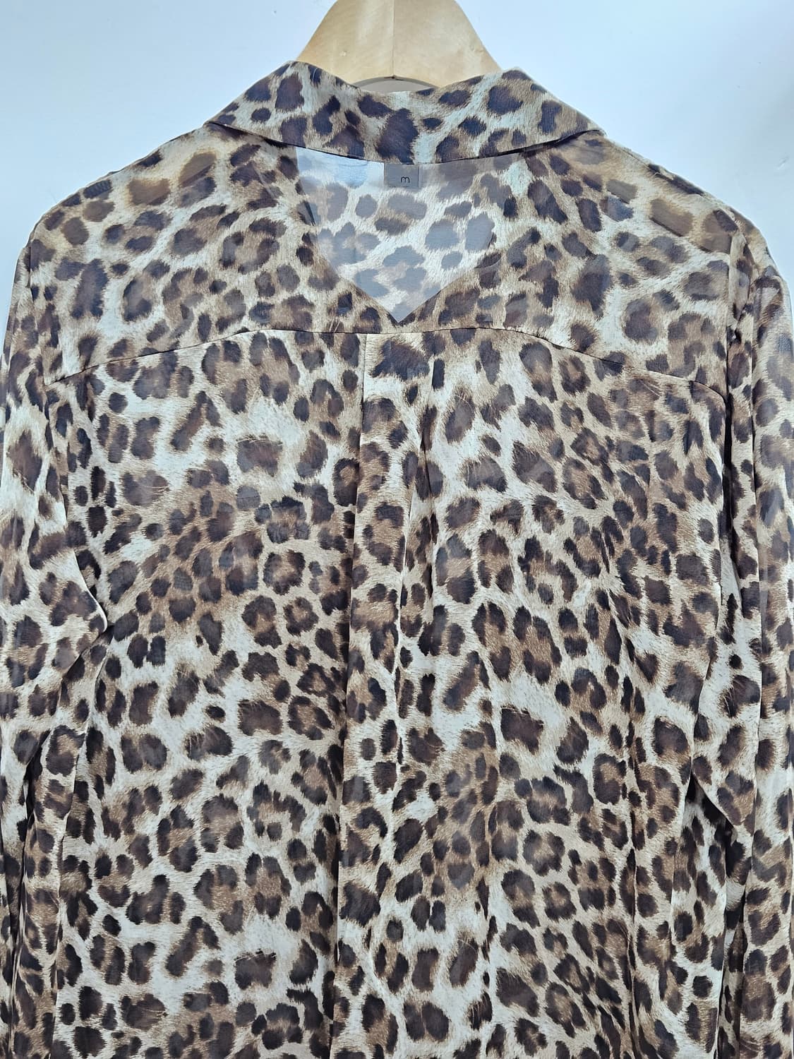 레오파드 시스루 셔츠 블라우스  상품이미지8