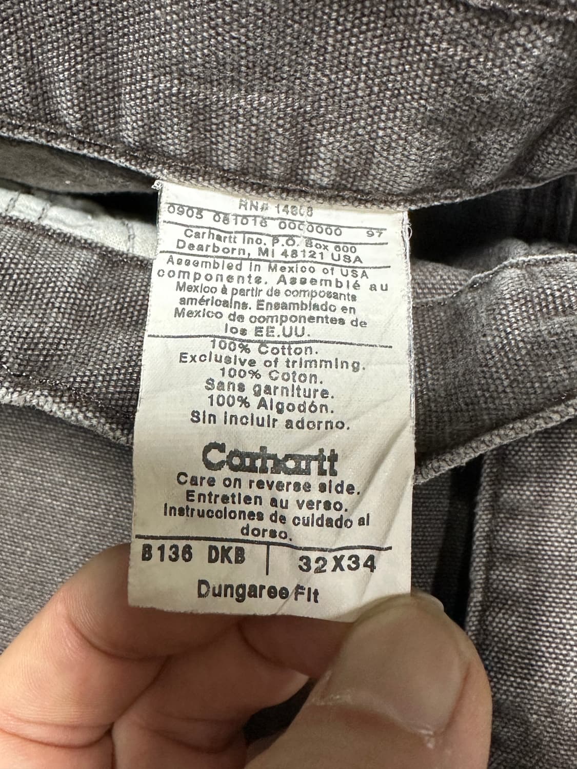 칼하트 더블니 카펜터팬츠 B136 DKB 상품이미지6