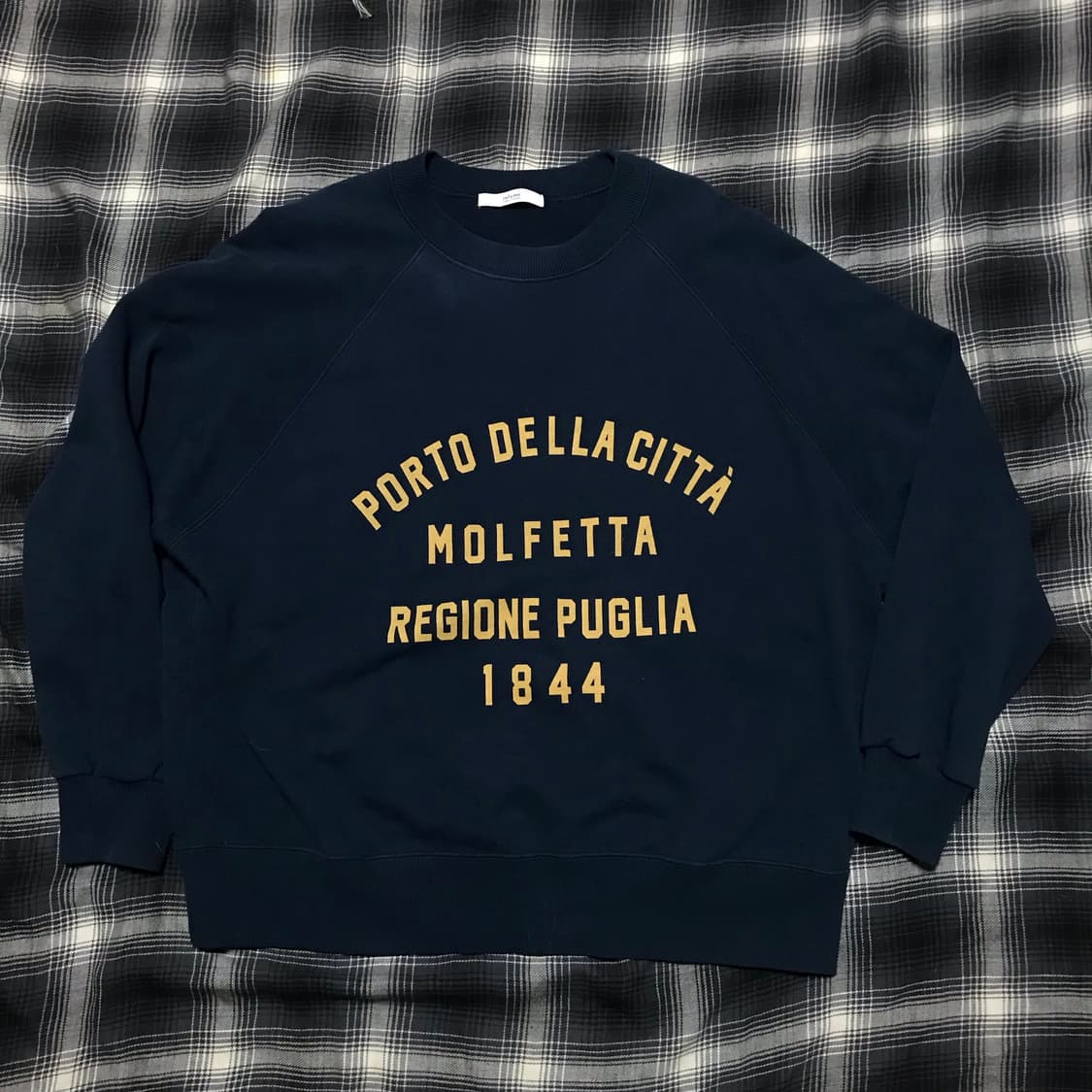 저널 스탠다드 재팬 밀리터리 폰트 크롭 스웻셔츠 상품이미지1