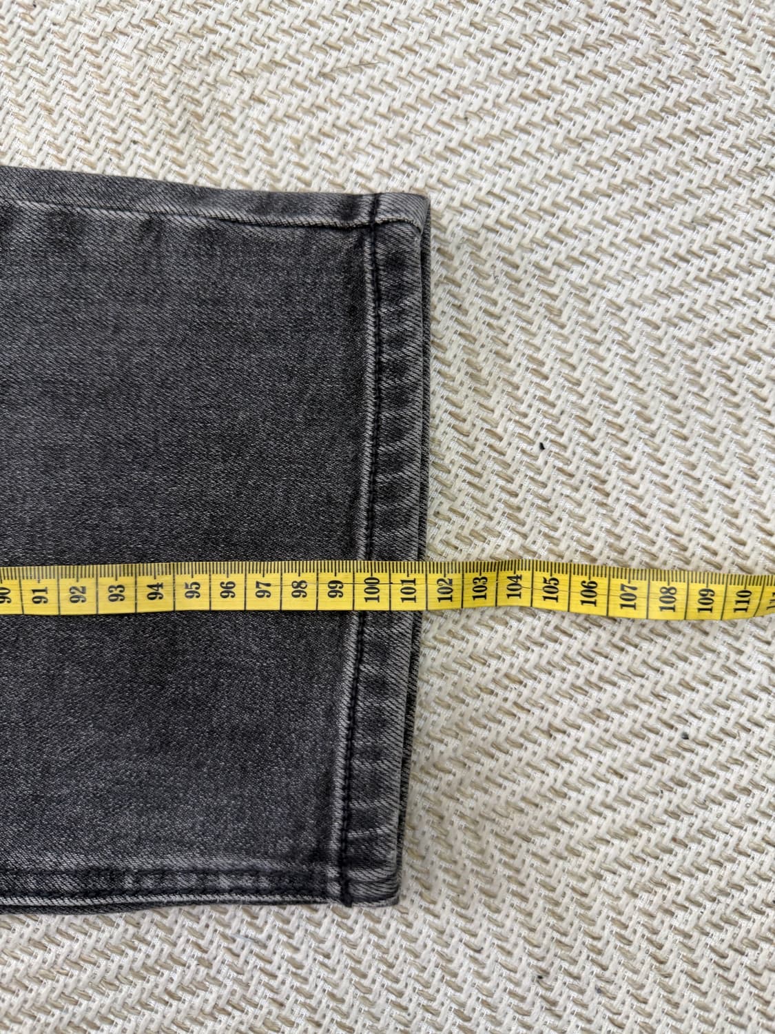 정품) 시스템옴므 한섬 22ss 캐주얼핏 데님 와이드 흑청팬츠 88(34 상품이미지10