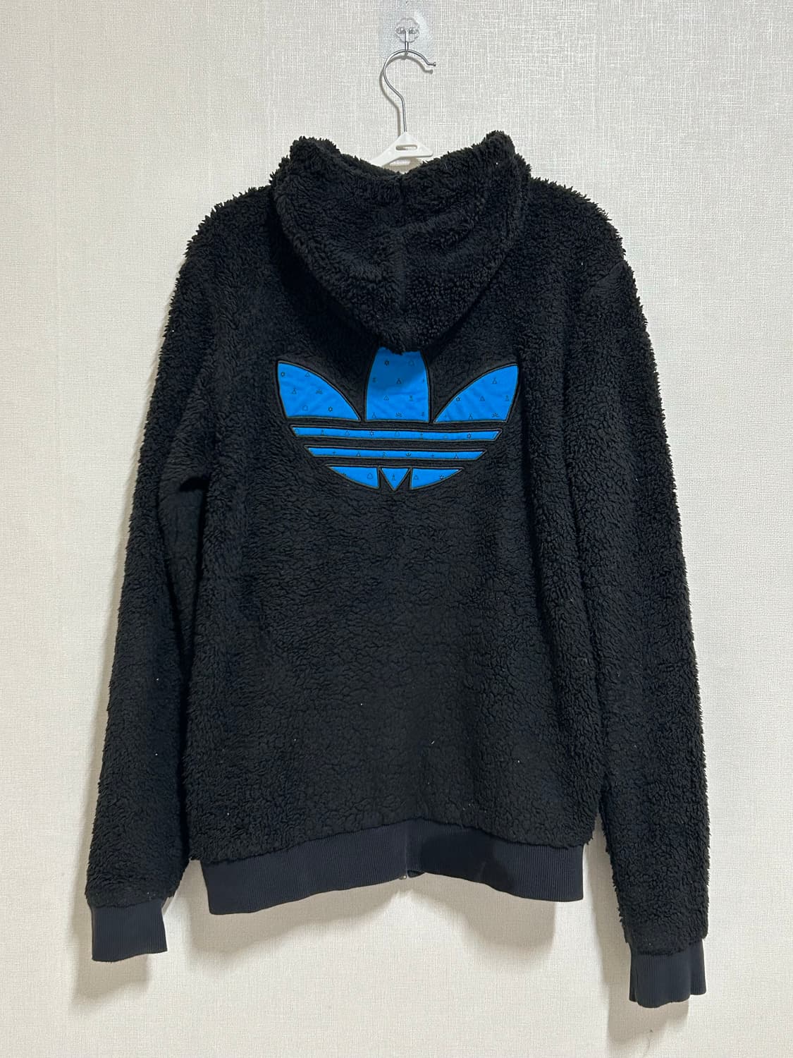 아디다스 블루 빅로고 후리스 플리스자켓 검파 (95) 상품이미지1