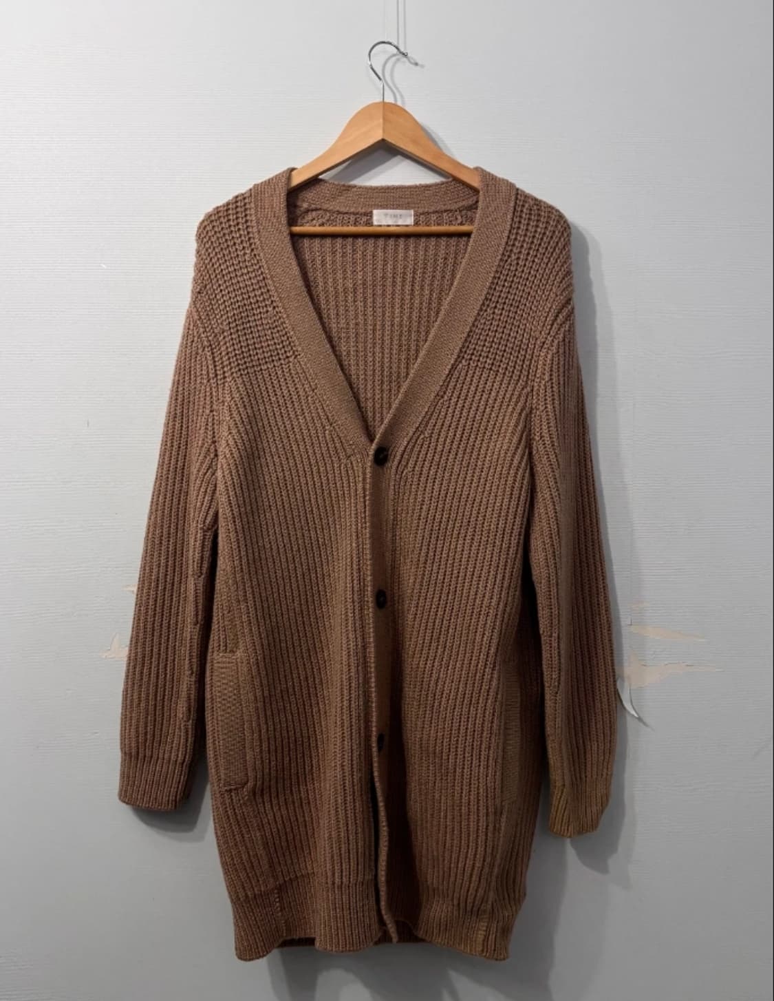 타임 TIME 니트 가디건 브라운 95 상품이미지1