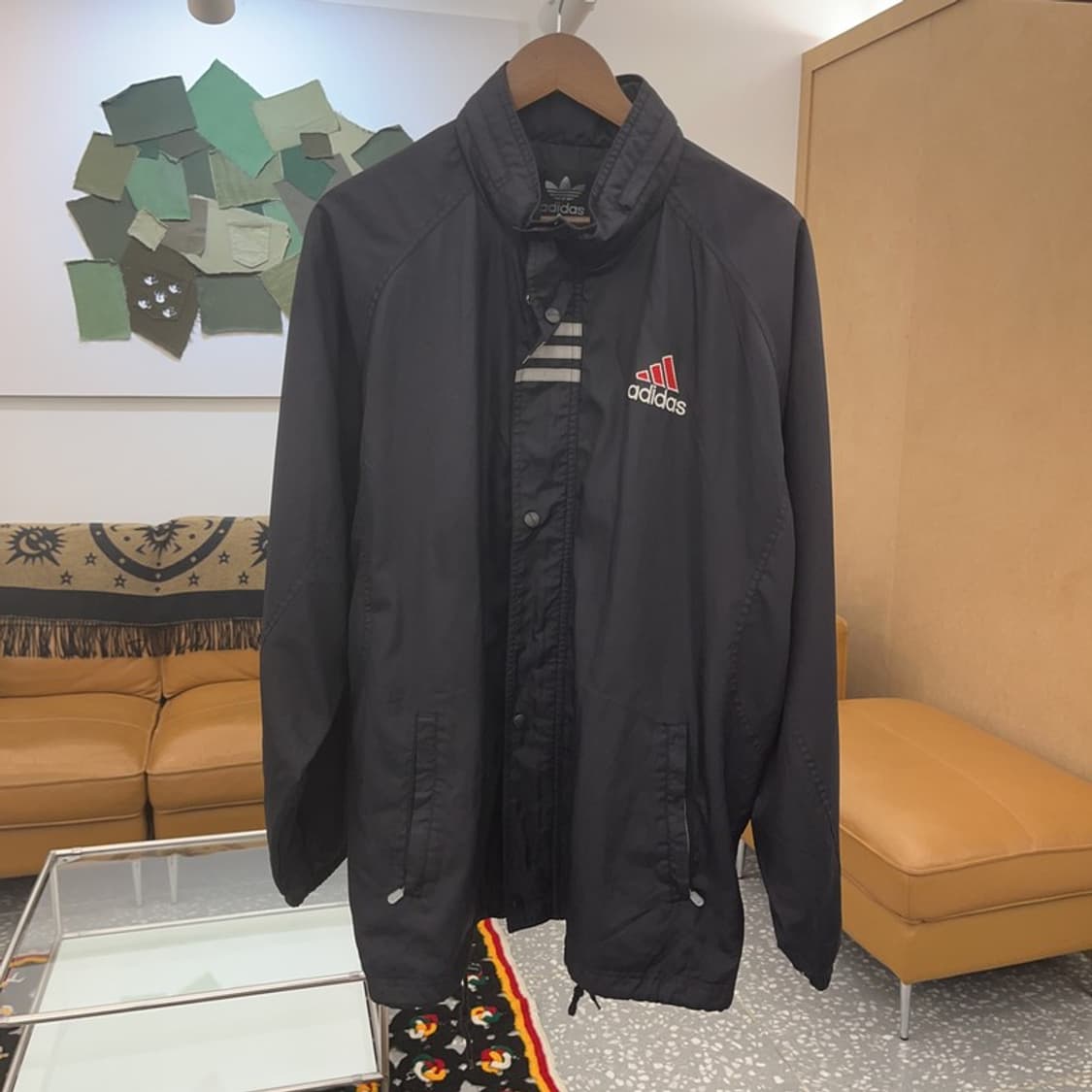 아디다스 올드스쿨 빅로고 오버핏 바람막이 자켓 105 C06614 상품이미지3