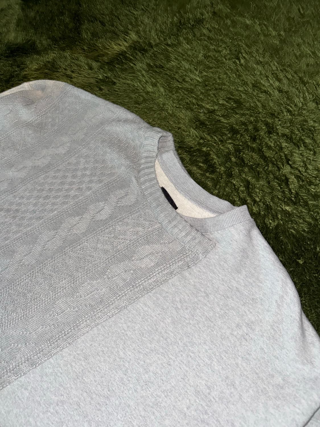 [XL] 아조바이아조 오버사이즈드 니트 앤 스웻셔츠 멜란지 그레이 상품이미지2