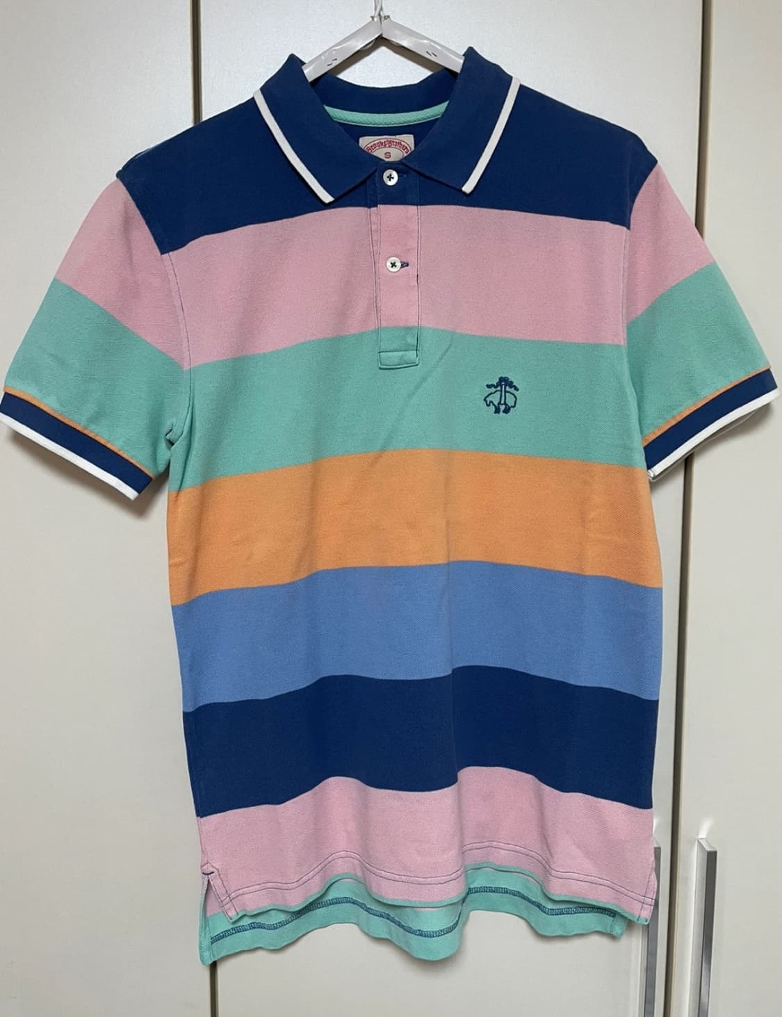 브룩스브라더스 스트라이프 피케이셔츠 S sizs 상품이미지1