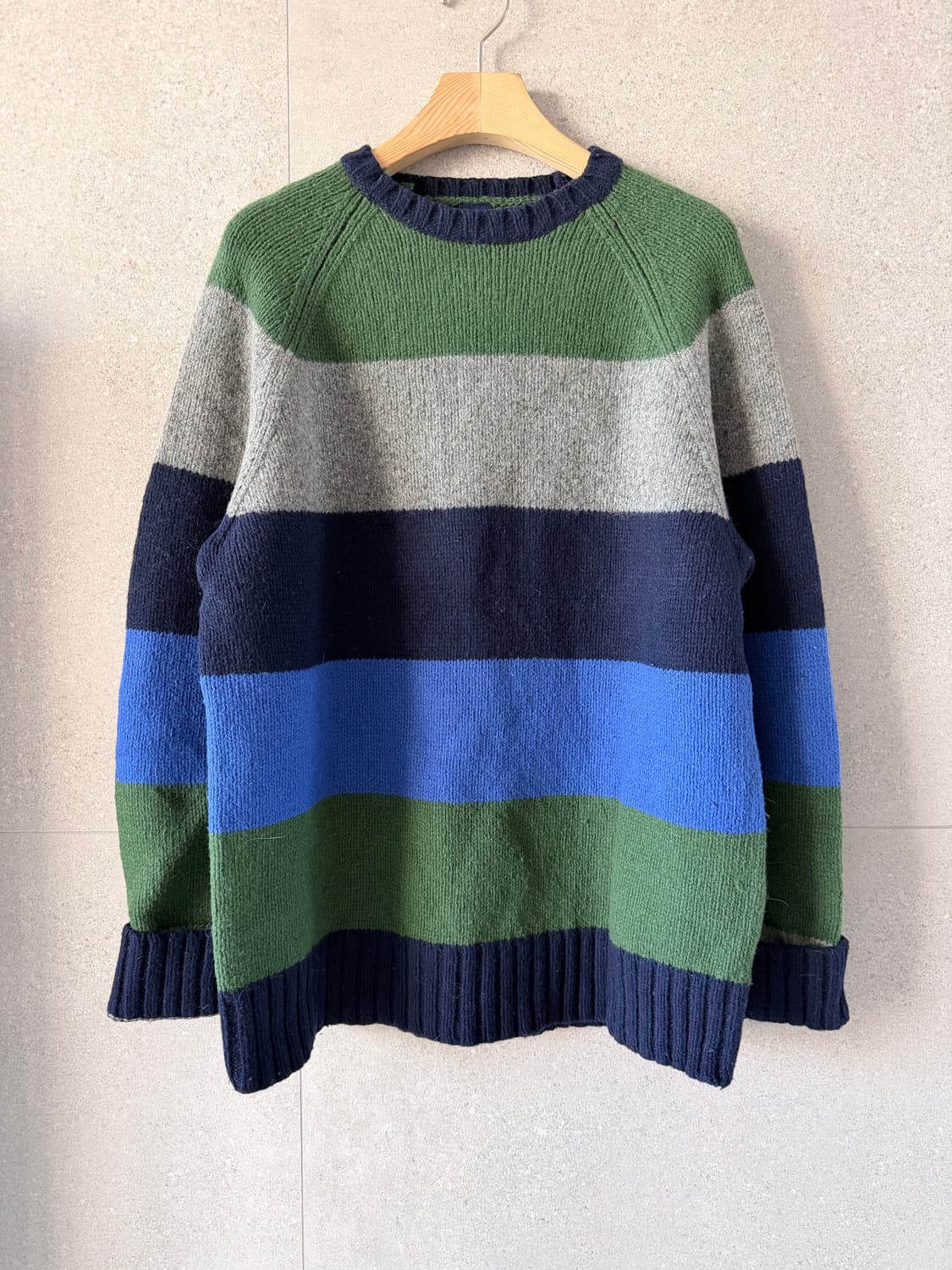 갭 코위찬 니트 도톰한 램스울 스트라이프 상품이미지1