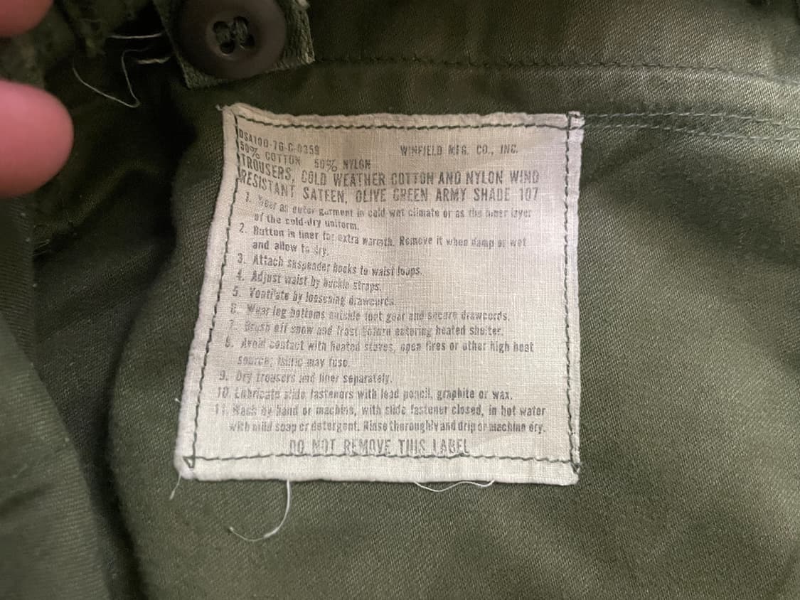 오리지널 70s og 밀리터리 미군 M-65 필드 팬츠 J03565 상품이미지4