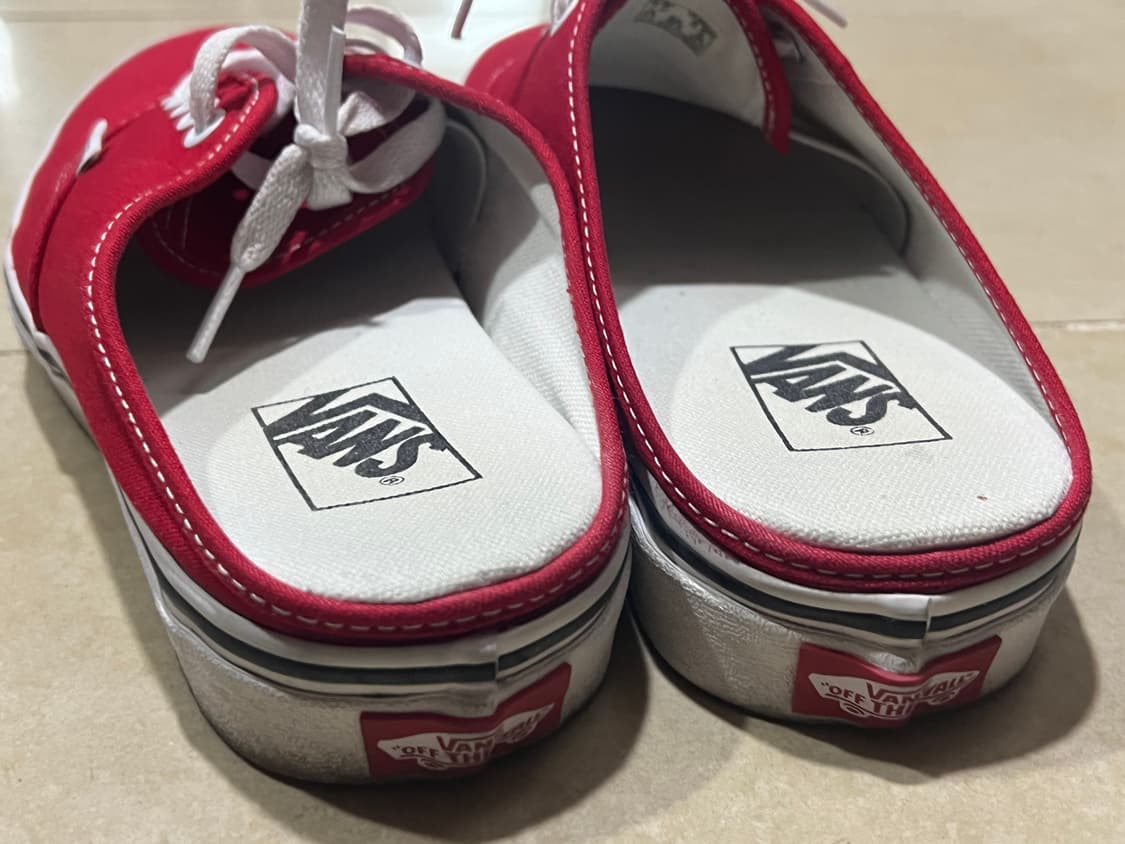 반스 어센틱 뮬 - 레이싱 레드:트루 화이트 상품이미지3