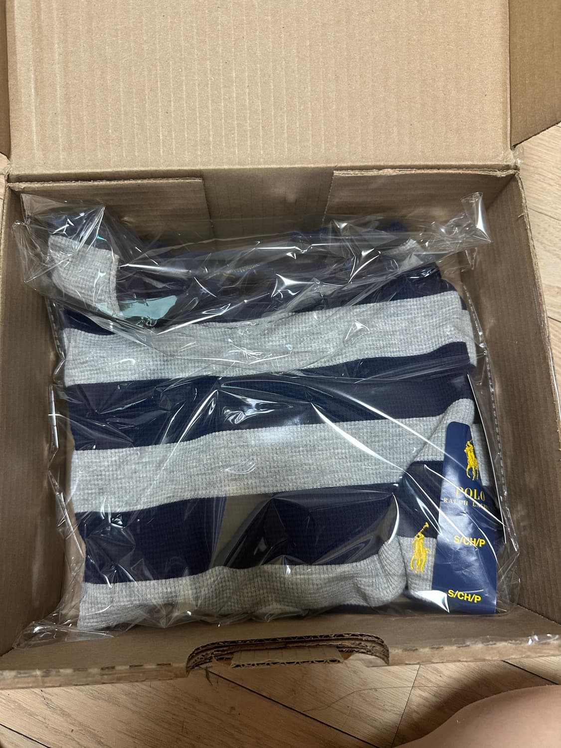 폴로 와플니트 롱슬리브 티셔츠 엄성현티 상품이미지2