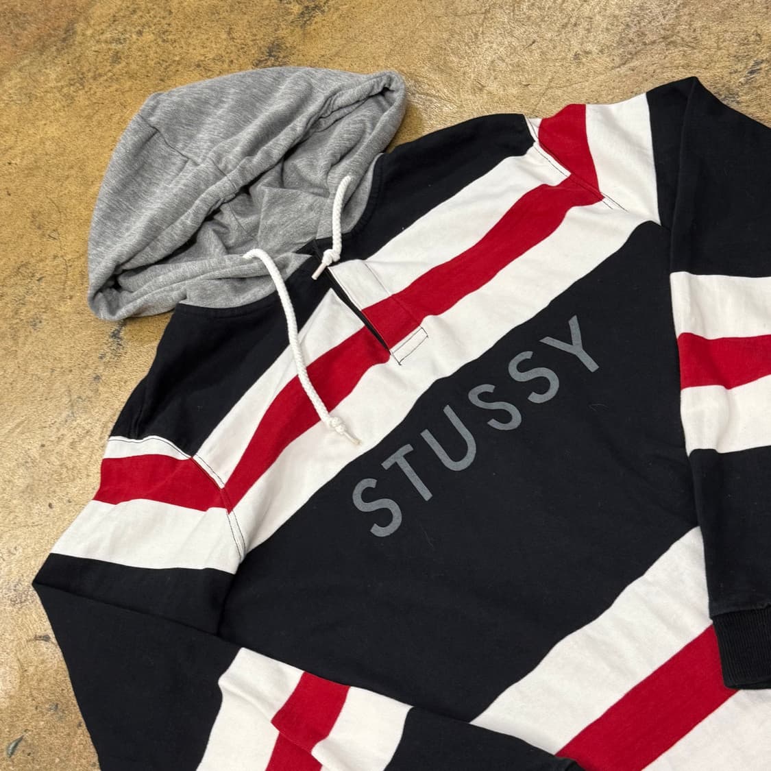 스투시 스트라이프 후드티  상품이미지1