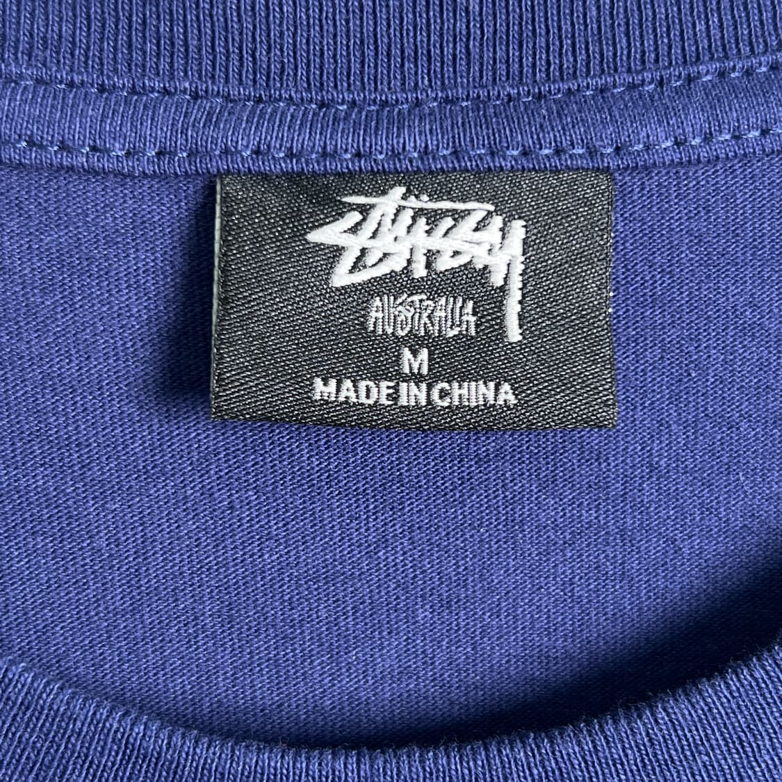 stussy 스투시 그래피티 크라운 네이비 반팔 티셔츠 M 상품이미지3