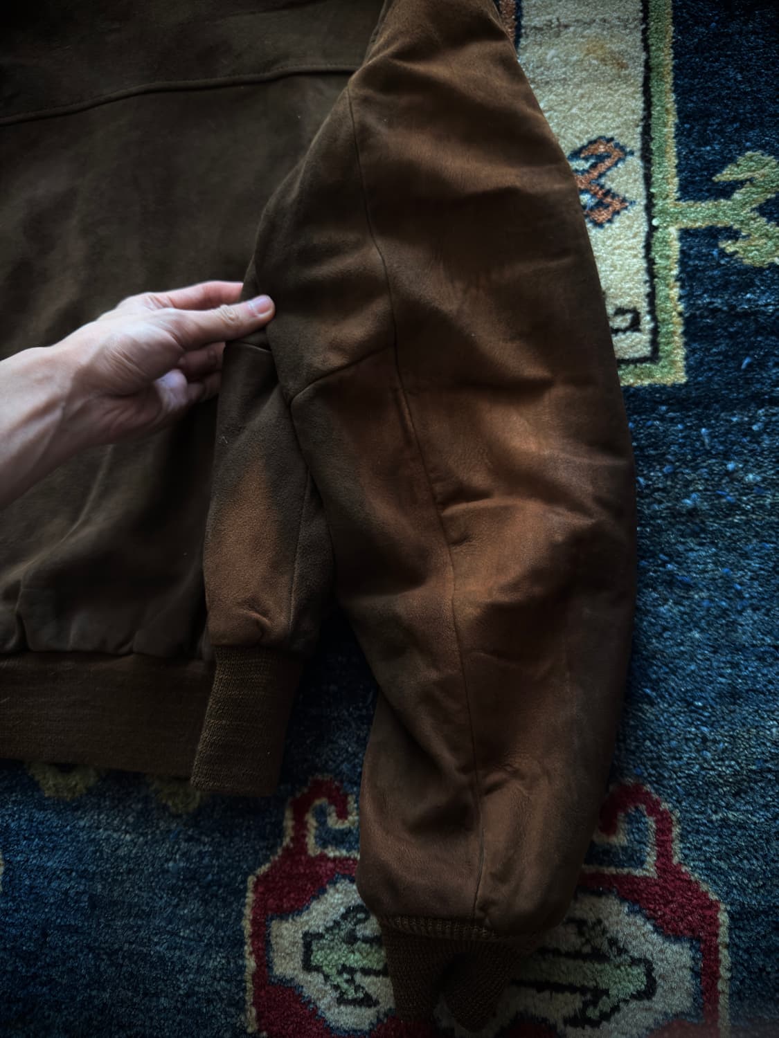 70s Sears Sun-Faded suede bomber Jacket 상품이미지8