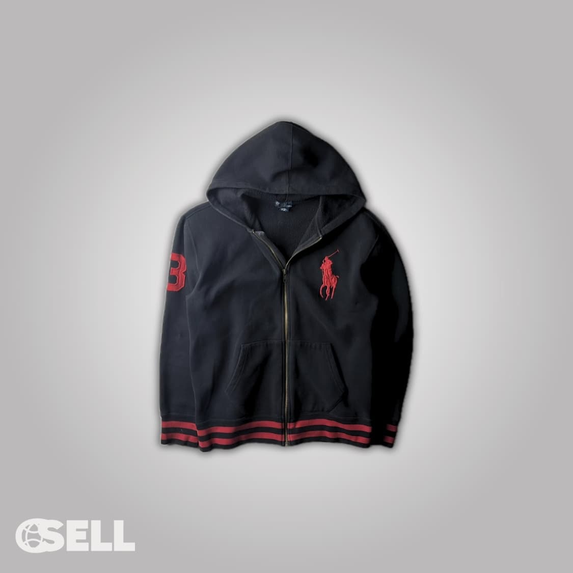 폴로 빅포니 검빨 후드집업 상품이미지1