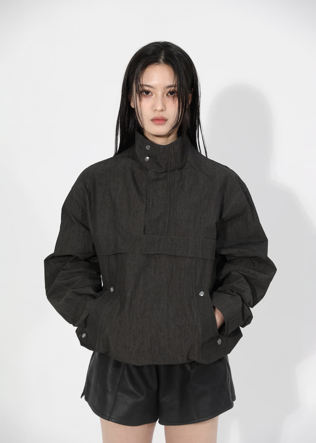 kyod 쿄드 하프 집업 아노락 차콜 상품이미지3