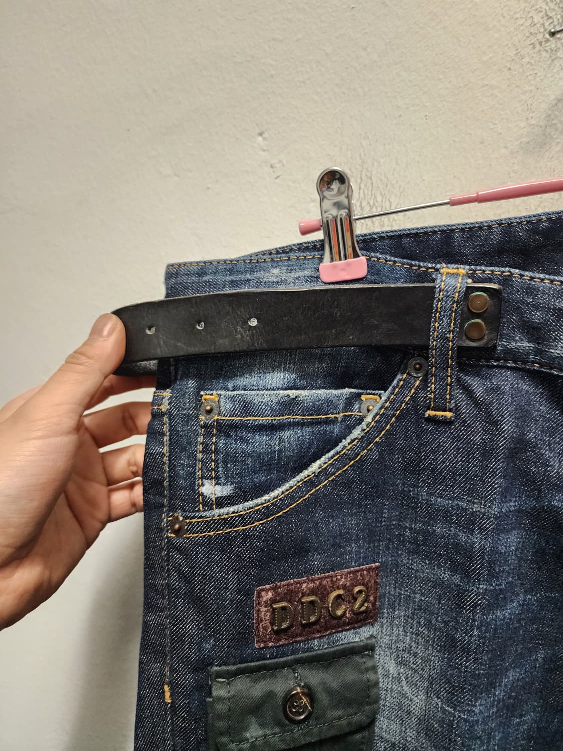 Dsquared2 디스퀘어드2 가죽벨티드 데님 청바지  상품이미지4