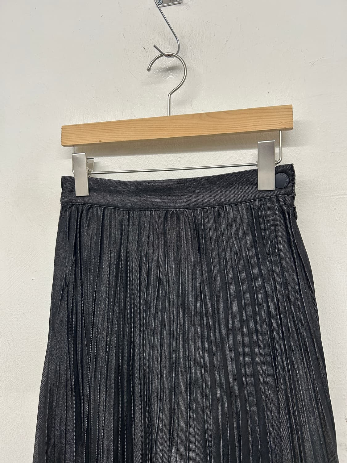 안트가우지 플리츠 데님 롱 스커트 상품이미지2