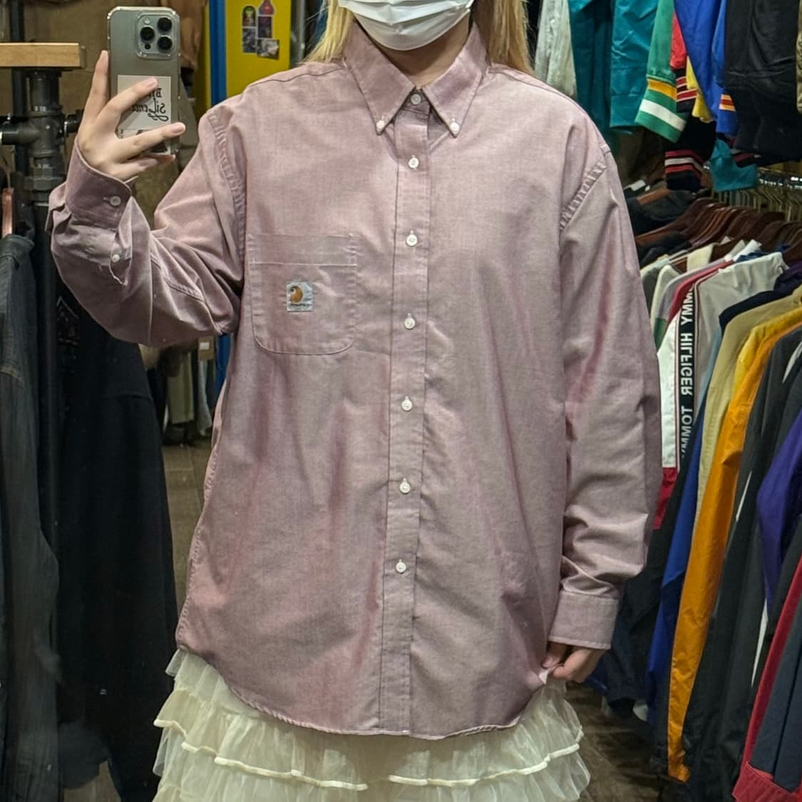 [HI] 칼하트 긴팔셔츠 핑크 상품이미지2