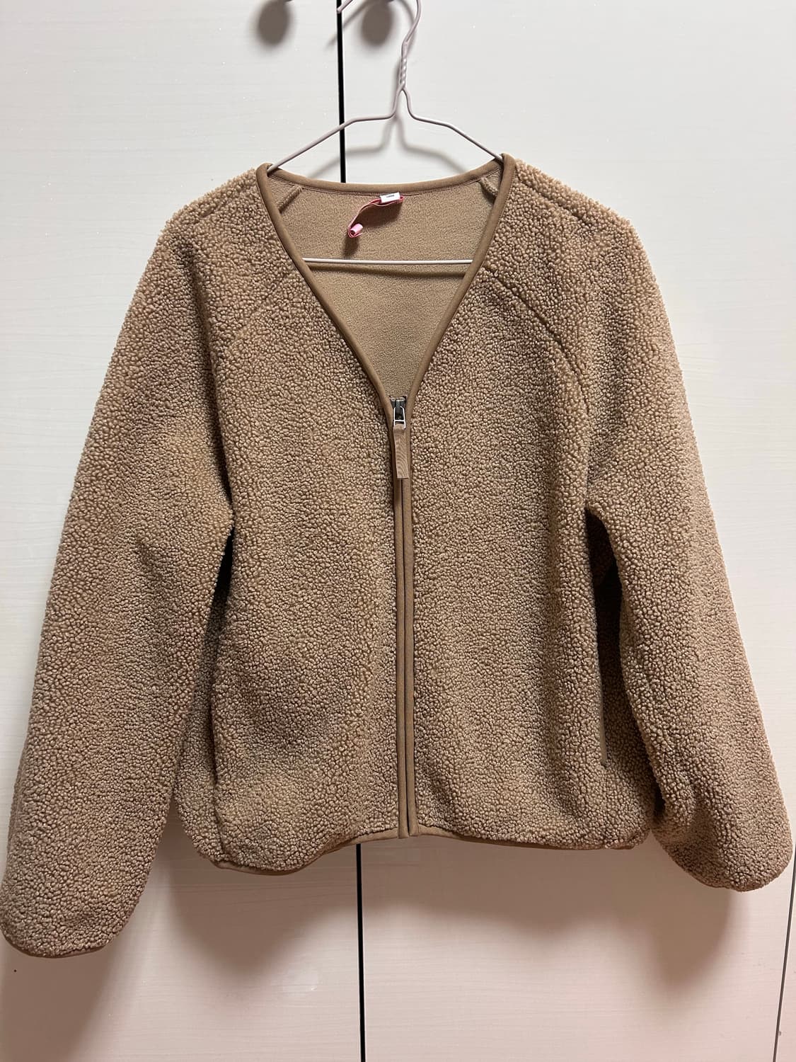 유니클로 양털 브이넥 집업 M 상품이미지1