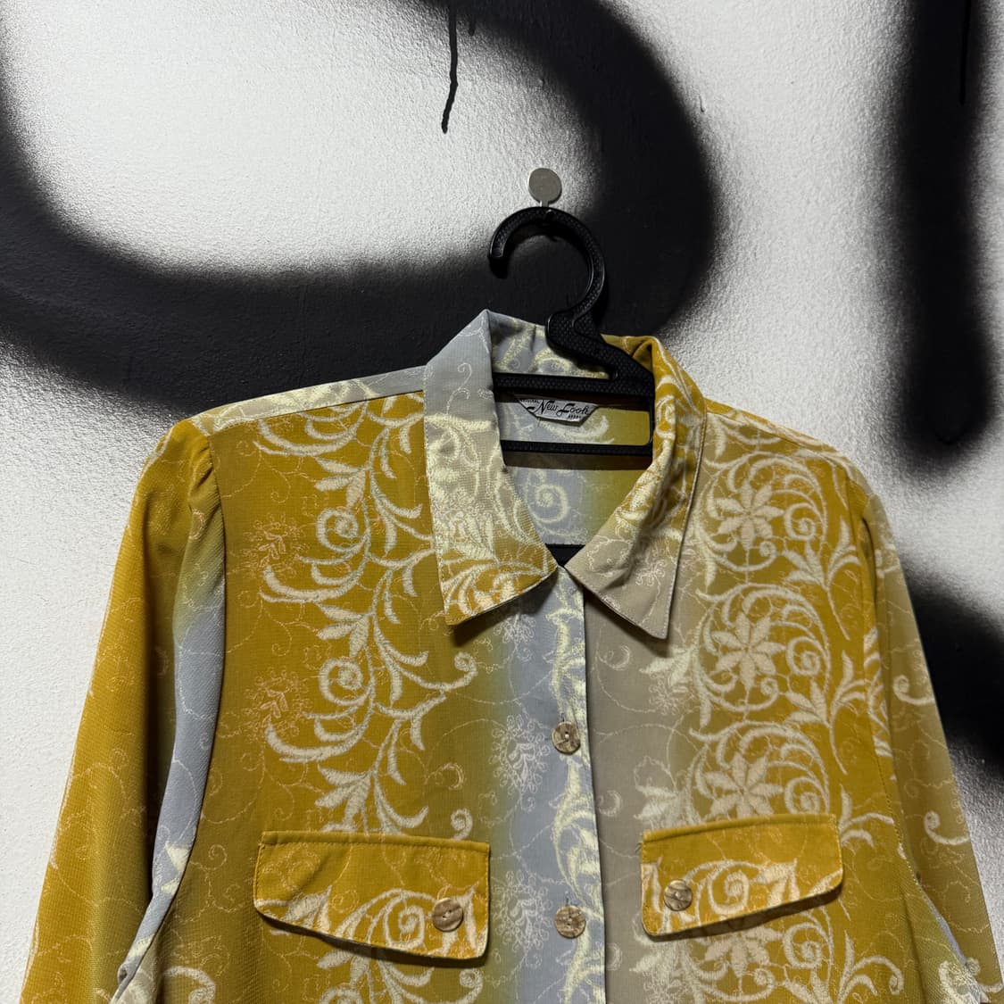 VTG 빈티지 오리엔탈 패턴 페이크 포켓 긴팔 셔츠 상품이미지3