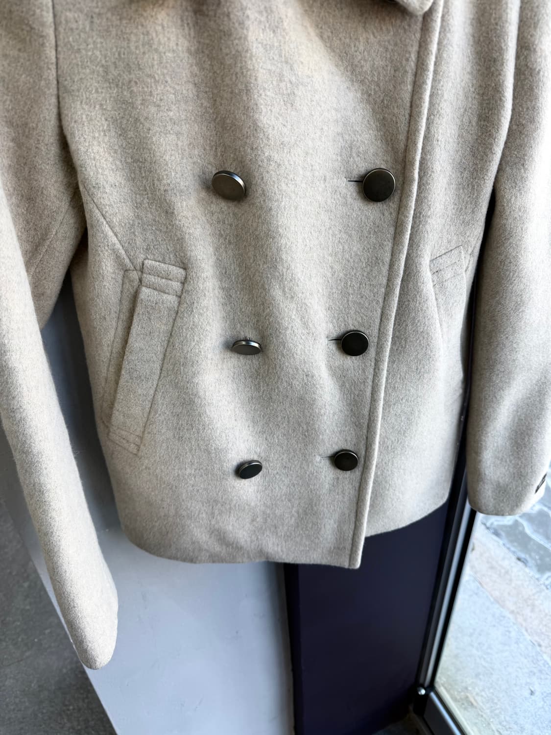 55/ 시스템 핸드메이드 울 숏코트 자켓 상품이미지4