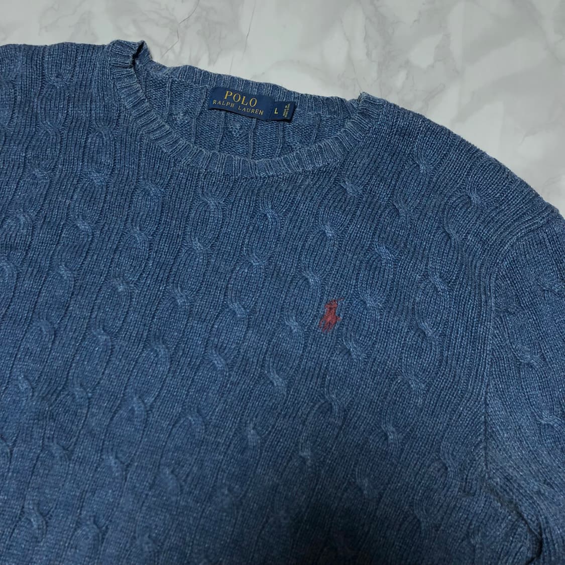 폴로 랄프로렌 꽈배기 니트 남성용 상품이미지2
