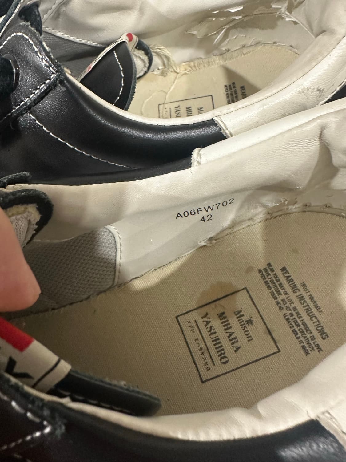 미하라 야스히로 블레이키 레더 스니커즈 42 상품이미지4