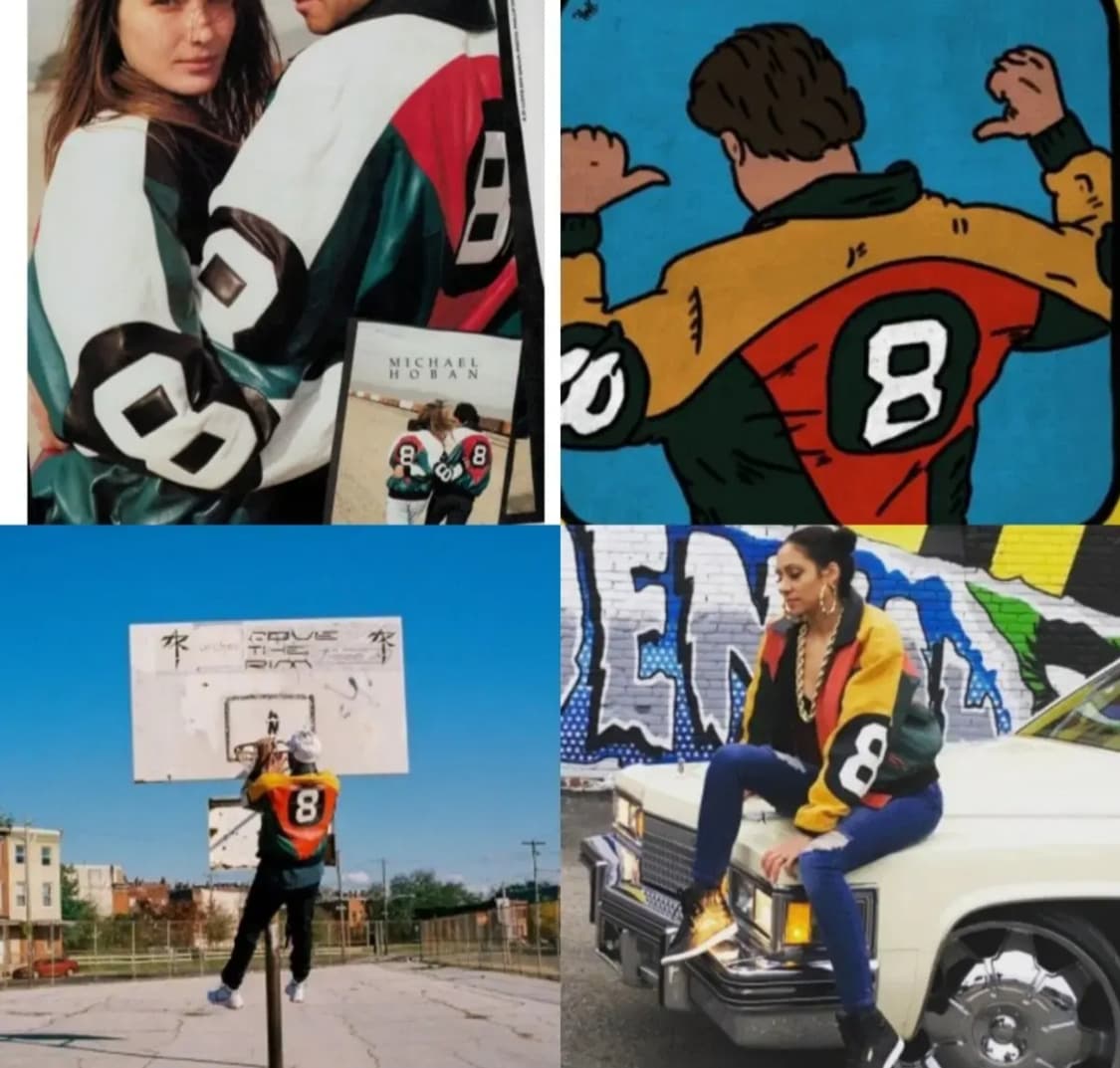 90s 빈티지 8볼 가죽자켓 8ball 바시티자켓 레더자켓 상품이미지9