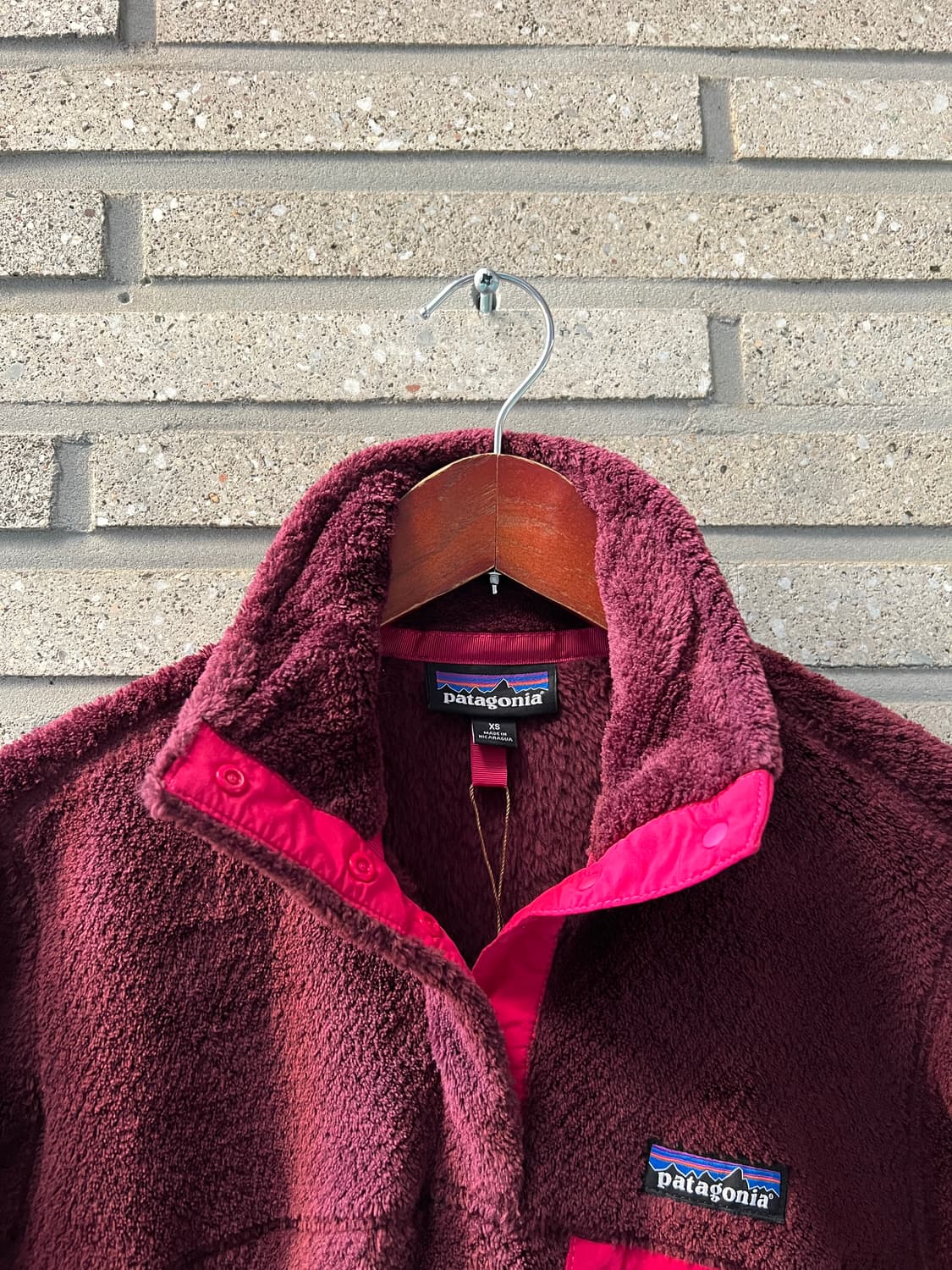 [XS]파타고니아 우먼스 신칠라 버건디 알파카 플리스 상품이미지2