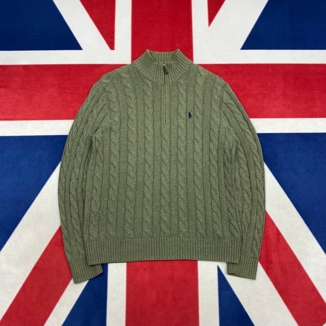 폴로 하프집업 니트 M 상품이미지1