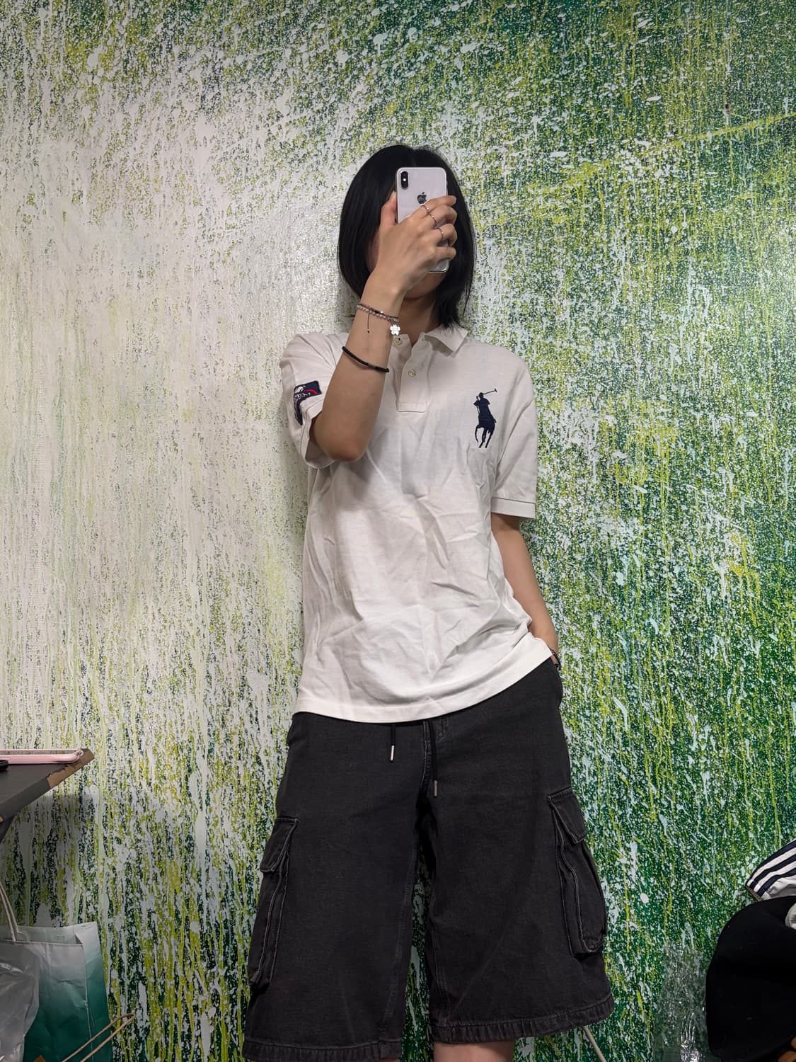 폴로 빅포니 치프키프 화이트 반팔 카라 티셔츠 M 상품이미지2