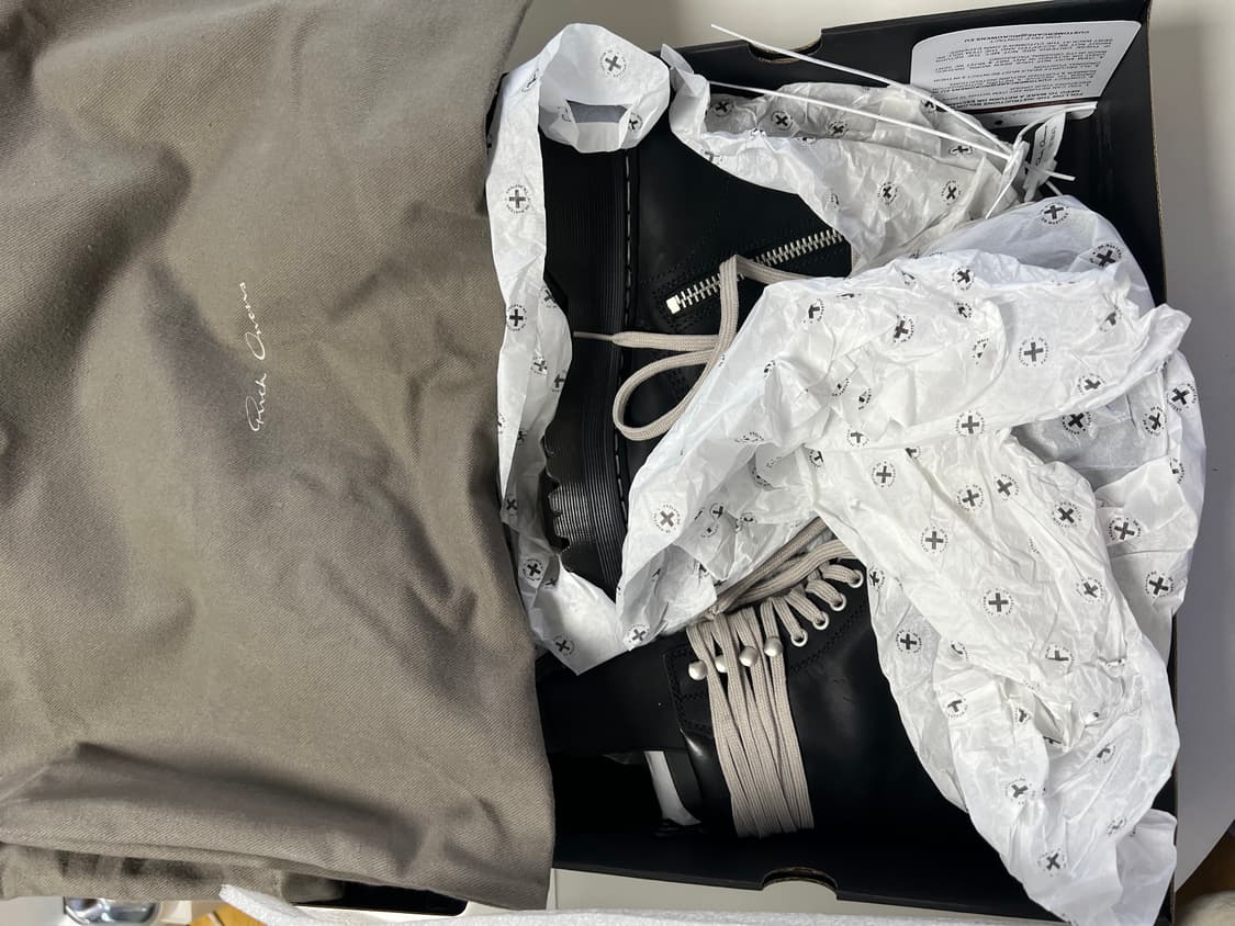 [교환 or 판매] UK9.5 닥터마틴 릭오웬스 쿼드 솔 스틸 토 부츠 상품이미지5