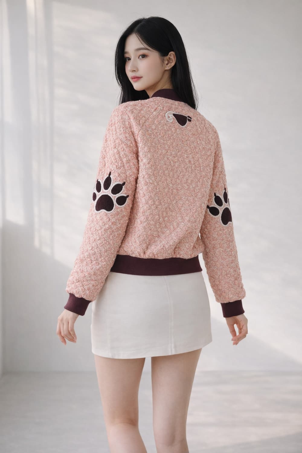 🌸 정가60만원대 레어템 벚꽃여신코랄피치 트위드 유니크패치 오엠디 자켓 상품이미지1