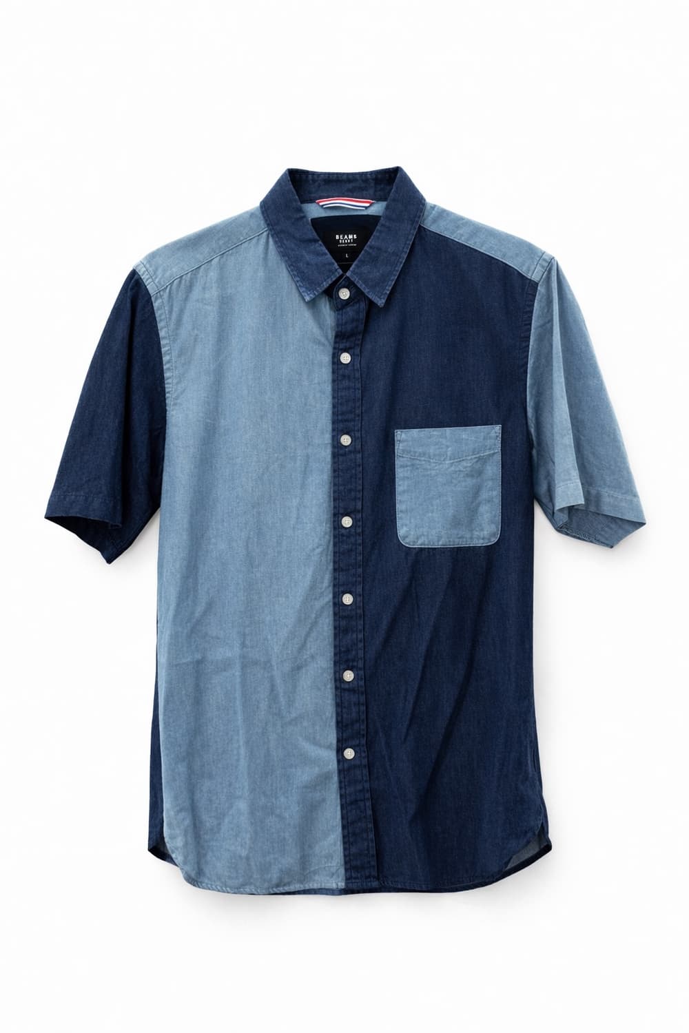 빔즈하트 데님 반팔 셔츠 L 상품이미지1