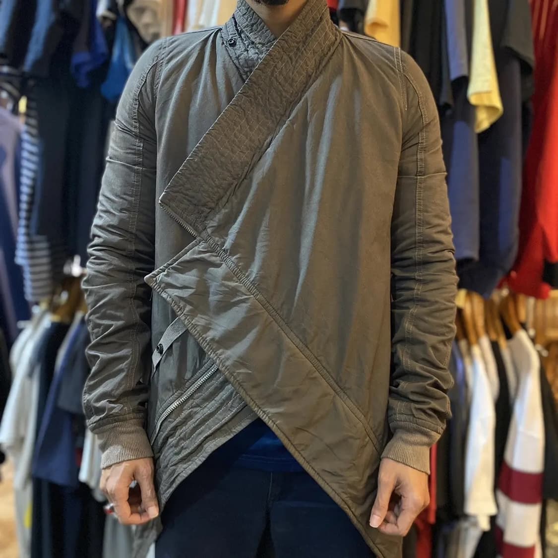 릭오웬스 14FW 익스플로더 파카 집업 봄버 자켓 다크 더스트 상품이미지9