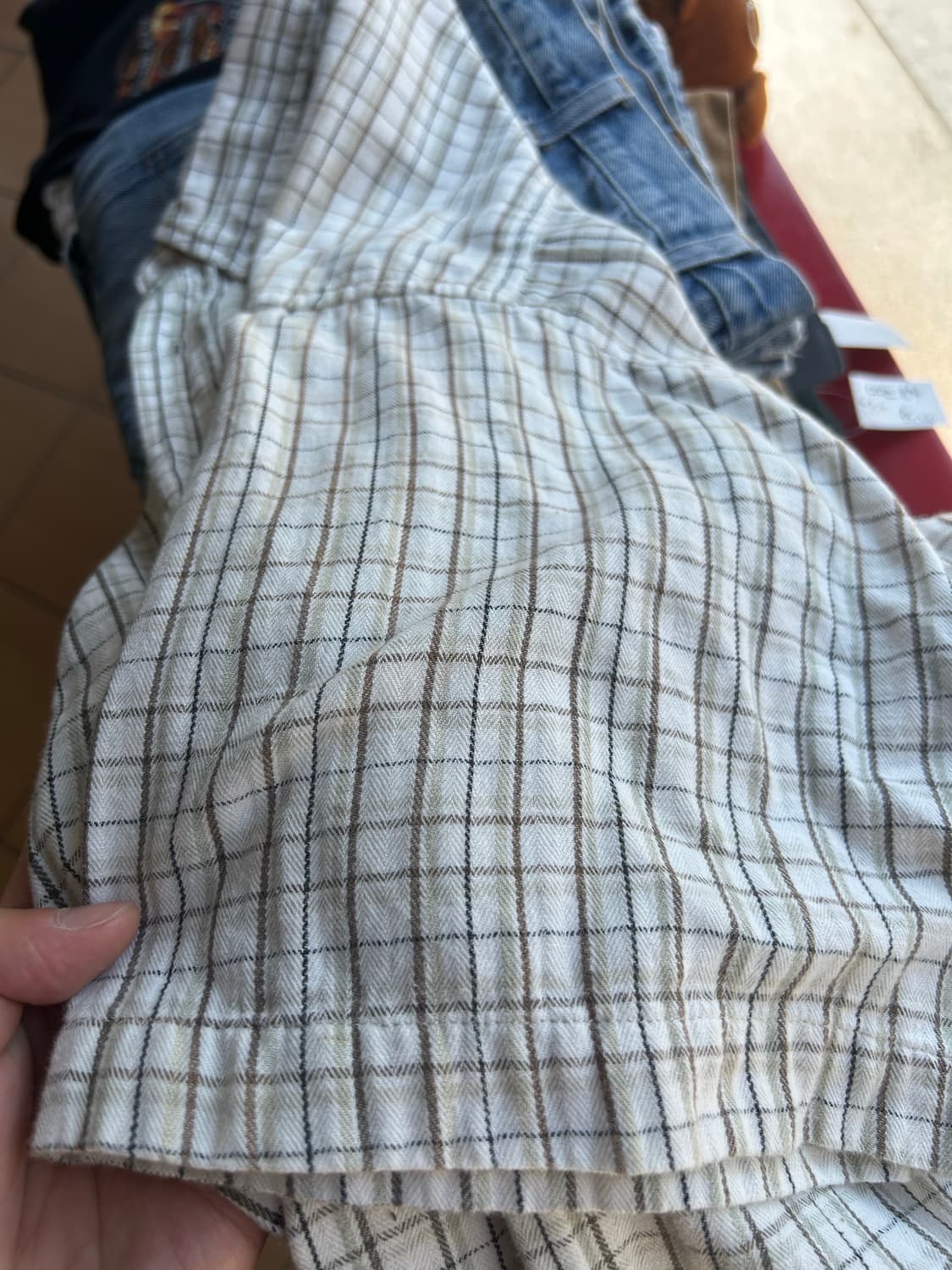 Vintage half check shirts 상품이미지5