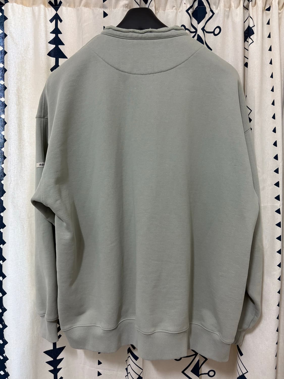 렉토 로우엣지 카라 스탠드 하프집업 그레이쉬 카키 상품이미지4