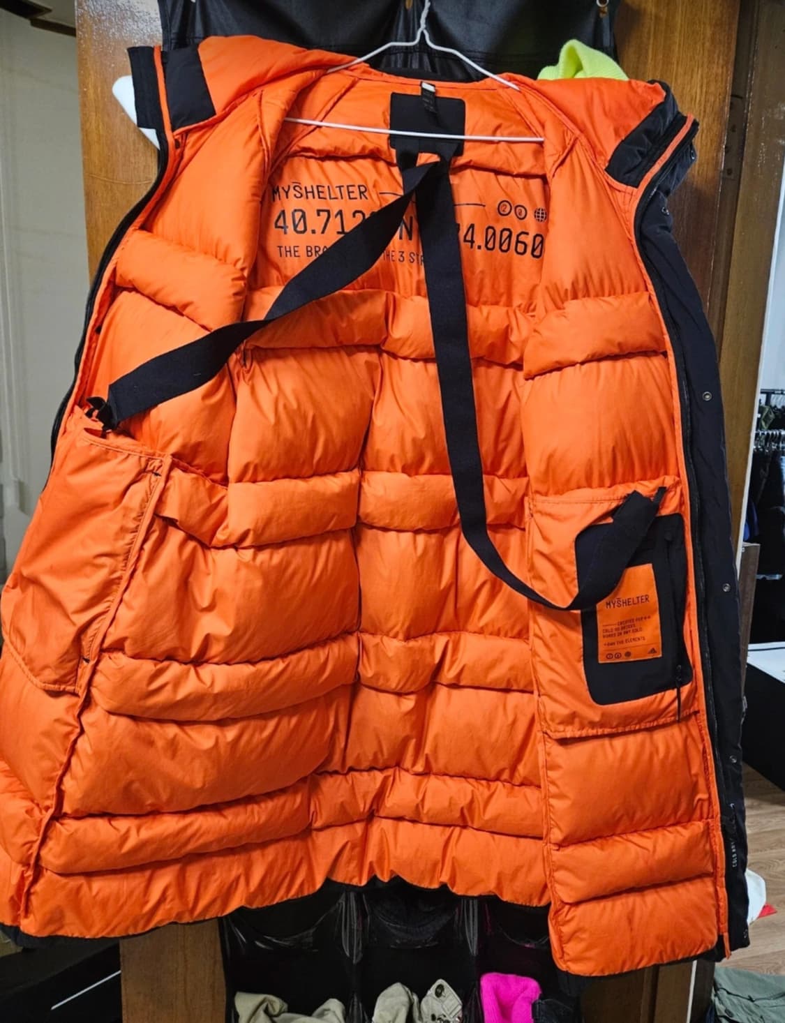 아디다스 마이쉘터 롱패딩 XL 블랙 90~100 상품이미지3