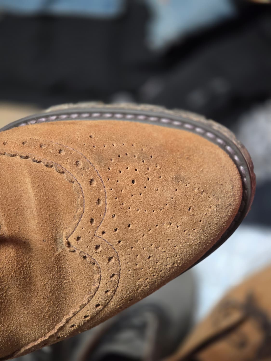 (영국산) 톰브라운 탄 스웨이드 윙팁 처카부츠
 상품이미지4