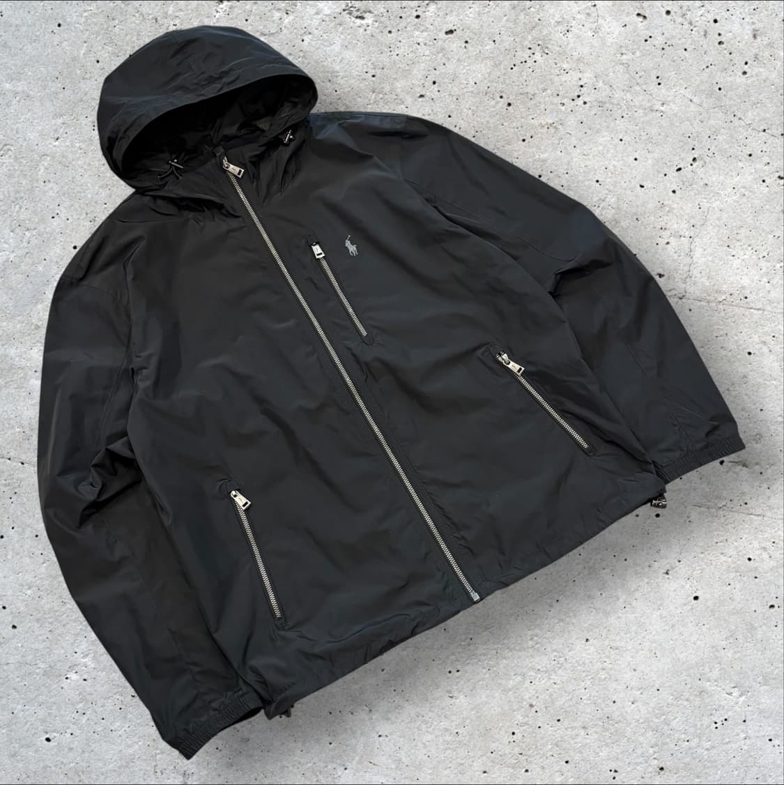 [M] 폴로 랄프로렌 폴리쉘 블랙 후드 바람막이 C663 상품이미지1