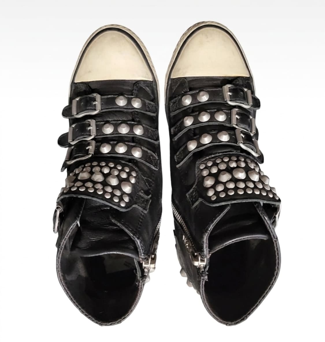 아쉬ASH 빅팀 풀 스터드 버클 하이탑 웨지힐 스니커즈 37 상품이미지1