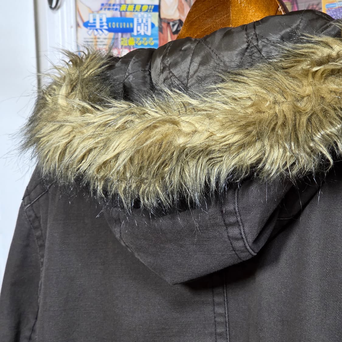 빈티지 멀티 포켓 밀리터리 후드퍼 누빔 야상 점퍼 상품이미지7