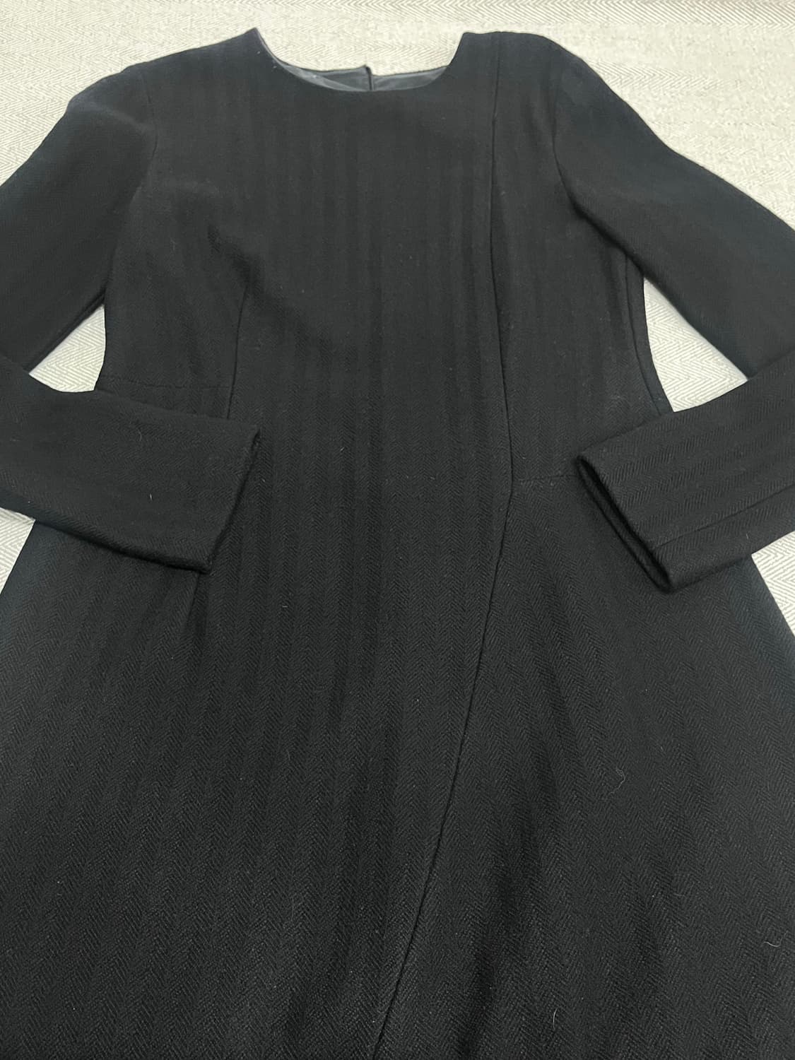 질샌더 울 100% 롱 플레어 원피스 블랙 85사이즈 상품이미지10